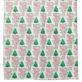 2020年のクリスマスを思い出す シャワーカーテン (正面)