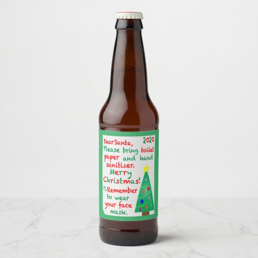 2020年のクリスマスを思い出す ビールラベル (正面)