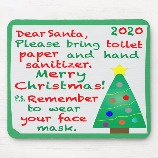2020年のクリスマスを思い出す マウスパッド (正面)