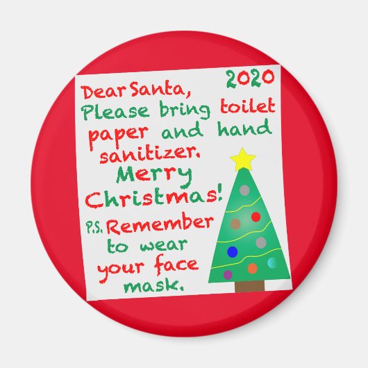 2020年のクリスマスを思い出す マグネット (正面)