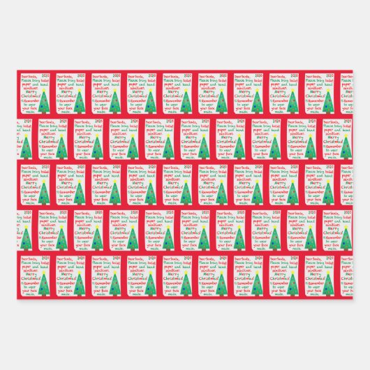 2020年のクリスマスを思い出す ラッピングペーパーシート (正面)