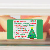 2020年のクリスマスを思い出す ラベル (貼付)