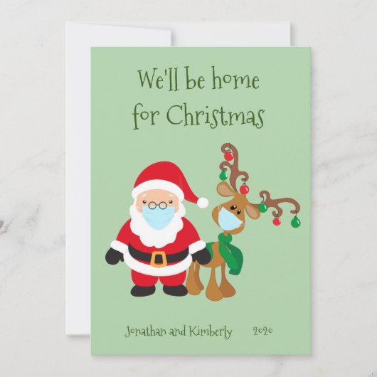 2020年のクリスマスサンタトインデアを迎える シーズンカード (正面)