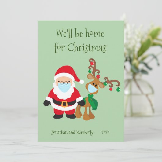 2020年のクリスマスサンタトインデアを迎える シーズンカード (スタンド正面)