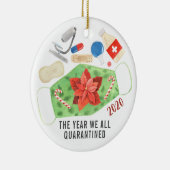 2020年のクリスマスマスク隔離の年 セラミックオーナメント (右)