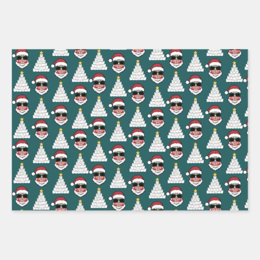 2020年のクリスマス大流行の不可欠な贈り物を思い出す ラッピングペーパーシート (正面3)