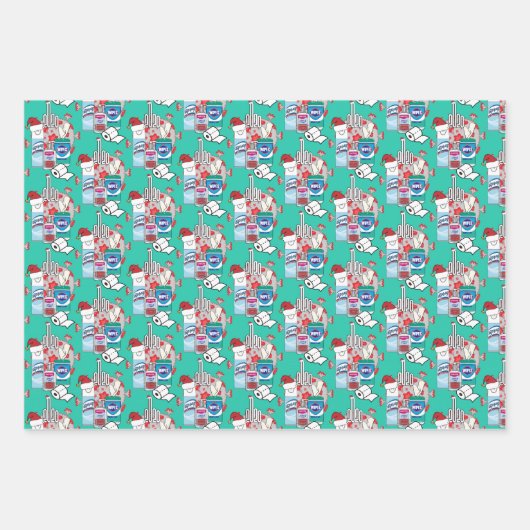 2020年のクリスマス大流行の不可欠な贈り物を思い出す ラッピングペーパーシート (正面2)