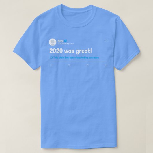 2020年のツイートは素晴らし議論の的となった Tシャツ (デザイン正面)