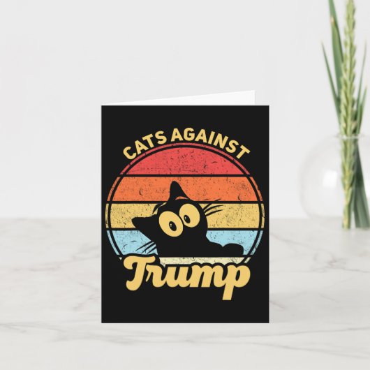 2020年のトランプおもしろいアンチ選挙戦に反対する猫 カード (正面)