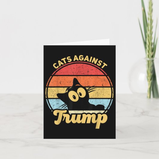 2020年のトランプおもしろいアンチ選挙戦に反対する猫 カード (正面)