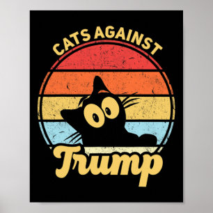 2020年のトランプおもしろいアンチ選挙戦に反対する猫 ポスター