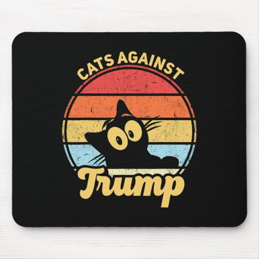2020年のトランプおもしろいアンチ選挙戦に反対する猫 マウスパッド (正面)