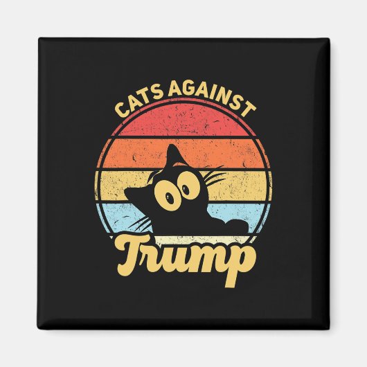 2020年のトランプおもしろいアンチ選挙戦に反対する猫 マグネット (正面)