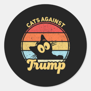 2020年のトランプおもしろいアンチ選挙戦に反対する猫 ラウンドシール