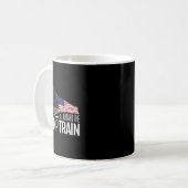 2020年のトランプ列車に乗ってアメリカ国旗を再選 コーヒーマグカップ (正面左)