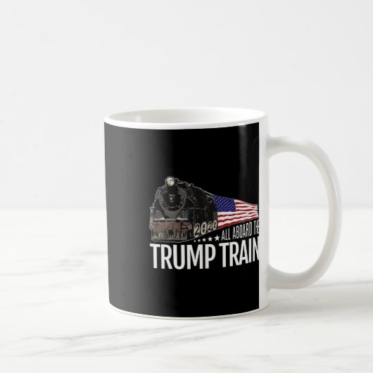 2020年のトランプ列車に乗ってアメリカ国旗を再選 コーヒーマグカップ (右)