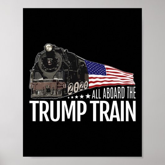 2020年のトランプ列車に乗ってアメリカ国旗を再選 ポスター (正面)