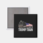 2020年のトランプ列車に乗ってアメリカ国旗を再選 マグネット (正面/裏面)
