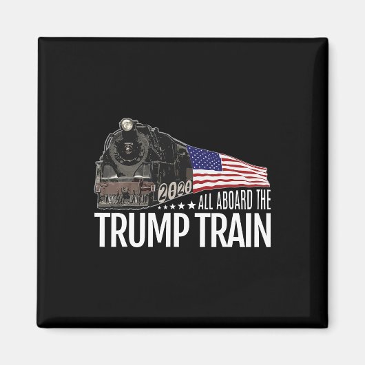 2020年のトランプ列車に乗ってアメリカ国旗を再選 マグネット (正面)