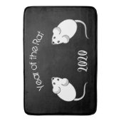 2020年のネズミ文字 バスマット (正面縦)