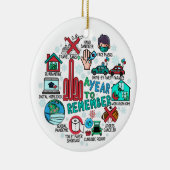 2020年のハイライトを思い出すクリスマスツリー セラミックオーナメント (右)