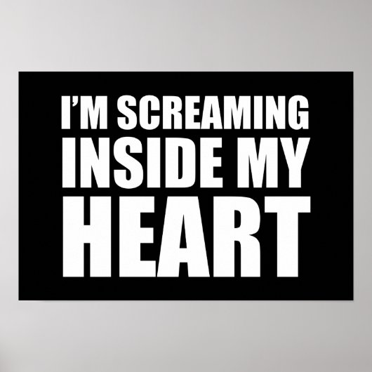 2020年のハートの中で叫おもしろいんでいるミーム ポスター (正面)