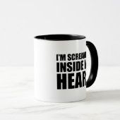 2020年のハートの中で叫おもしろいんでいるミーム マグカップ (正面右)