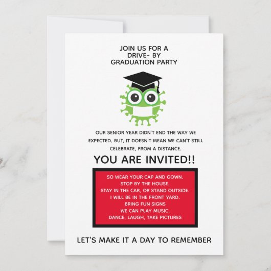 2020年のパーティー発表 案内状 (裏面)