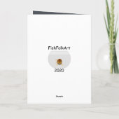 2020年のフィッシュフォークアート ホリデー折り紙カード シーズンカード (裏面)
