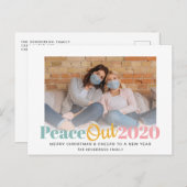 2020年のフォト・アウトおもしろいのクリスマス シーズンポストカード (正面/裏面)