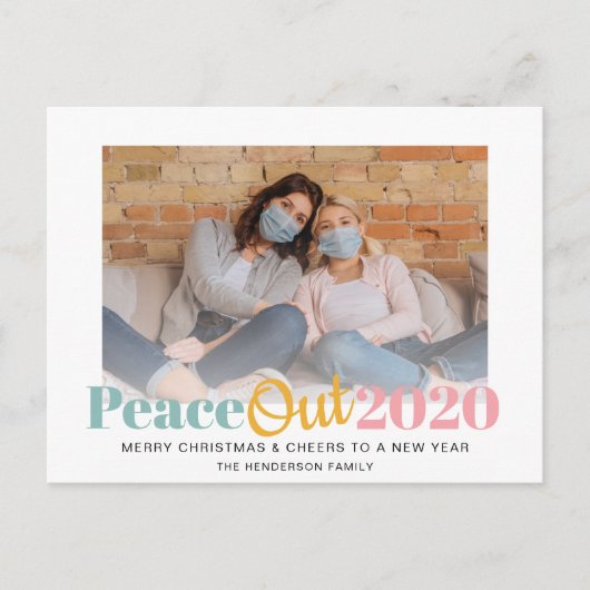 2020年のフォト・アウトおもしろいのクリスマス シーズンポストカード (正面)