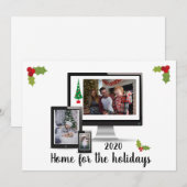 2020年のホリデーシーズン Zoom コンピューター シーズンカード (正面/裏面)