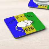 2020年のマウスの文字 コースター (左側)