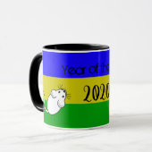 2020年のマウスの文字 マグカップ (正面左)