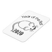 2020年のマウスの文字 マグネット (左側)