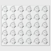 2020年のマウスの文字 ラッピングペーパー (フラット)