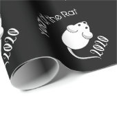 2020年のマウスの文字 ラッピングペーパー (ロールコーナー)