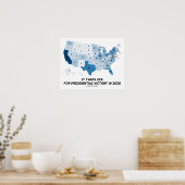 2020年のマップで大統領の勝利するには270人かかる ポスター (キッチン)