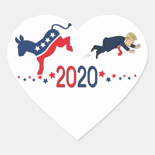 2020年のラブドナルド・トランプの失敗 ハートシール (正面)