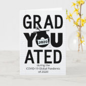 2020年の世界的流行で卒業 カード (黄色い花)