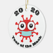 2020年の仮面 セラミックオーナメント (左)