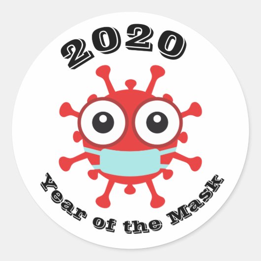 2020年の仮面 ラウンドシール (正面)