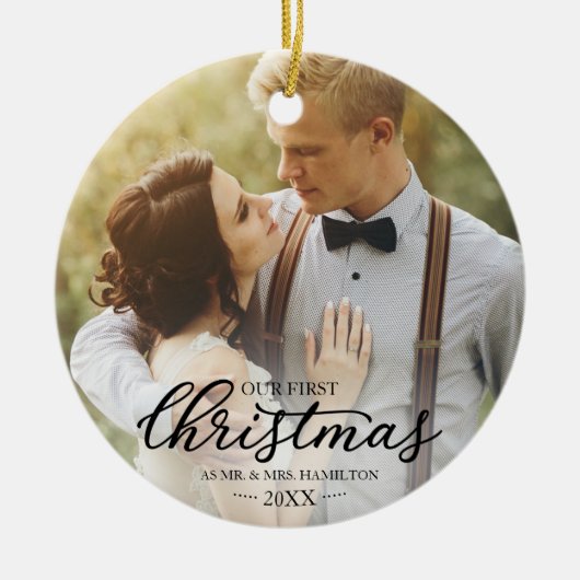 2020年の初めてのクリスマス セラミックオーナメント (正面)