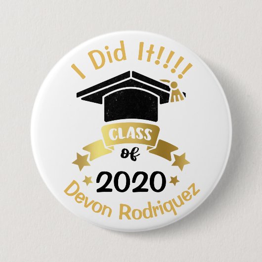 2020年の卒業クラスを変えた 缶バッジ (正面)