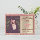 2020年の大エレガント学院ピンク金ゴールドスパークルクラス 案内状 (スタンド正面)