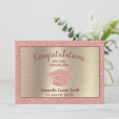 2020年の大エレガント学院ピンク金ゴールドスパークルクラス 案内状 (スタンド正面)