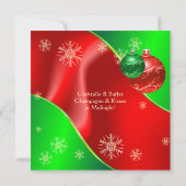 2020年の大晦日パーティー 赤と緑 招待状 (裏面)