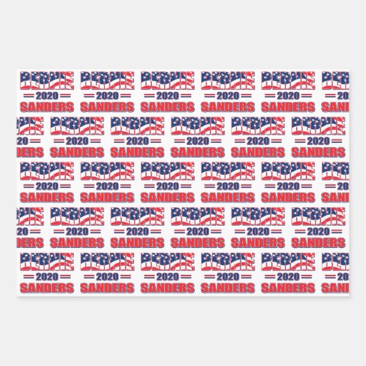 2020年の大統領のためのバーニー・サンダース ラッピングペーパーシート (正面)