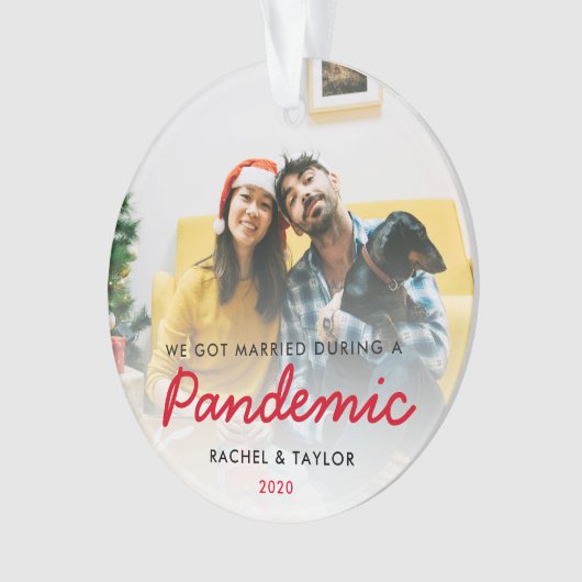 2020年の得大流行結婚した写真の中で オーナメント (正面)