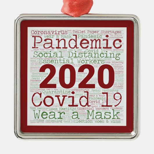 2020年の思熱狂するい出 メタルオーナメント (正面)